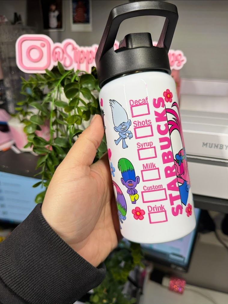 15oz Stainless Steel waterbottle Trolls