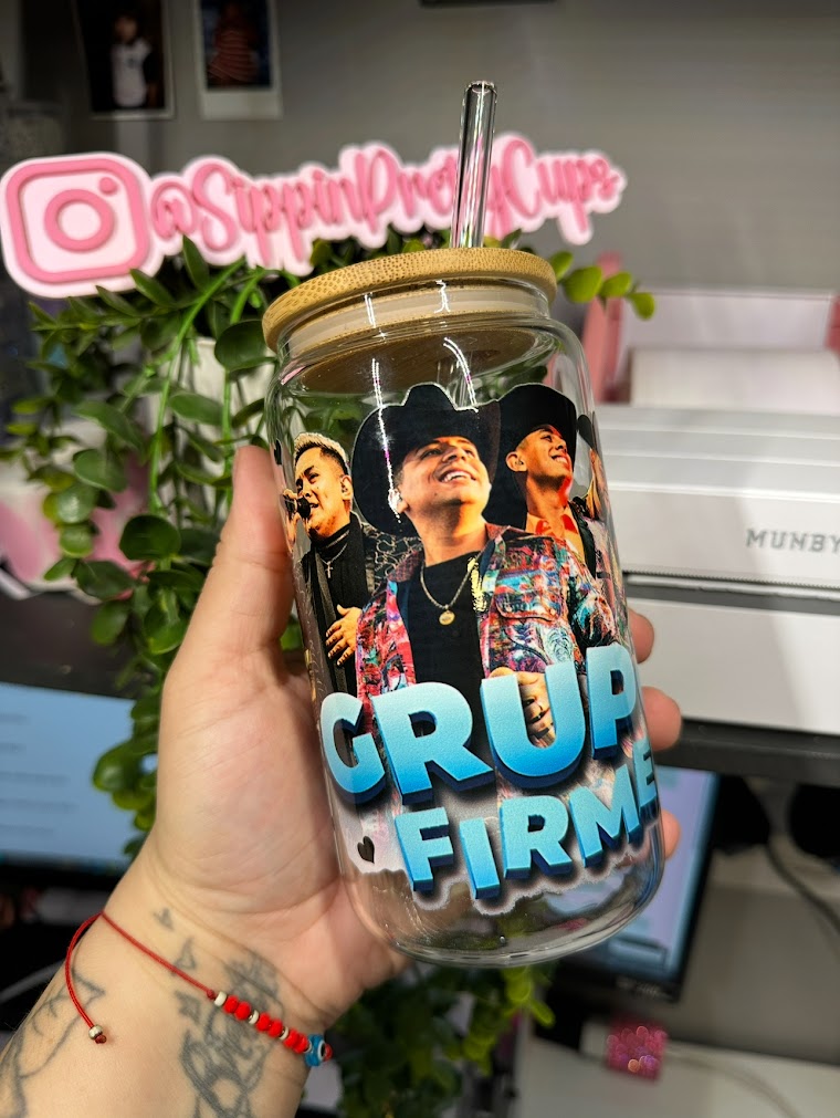 16oz Glass Grupo Firme