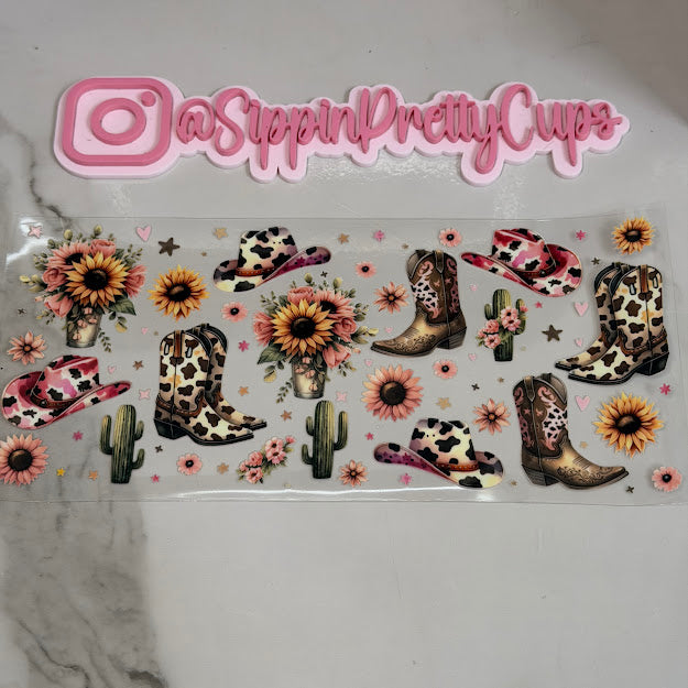Western / Cute Western Boots and Sun Flowers