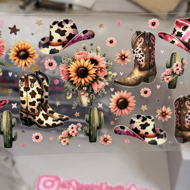 Western / Cute Western Boots and Sun Flowers