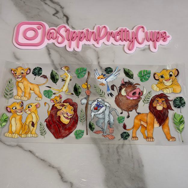 Disney / Lion King characters and Leaves