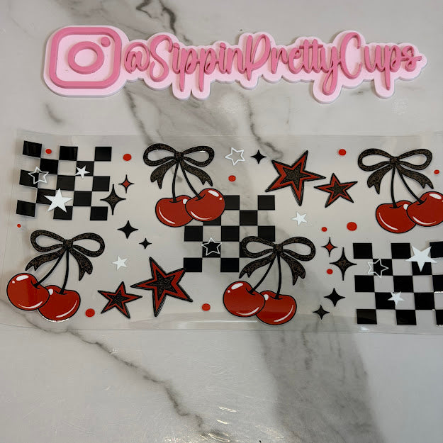 Cherries / Cherries Checkers and Stars