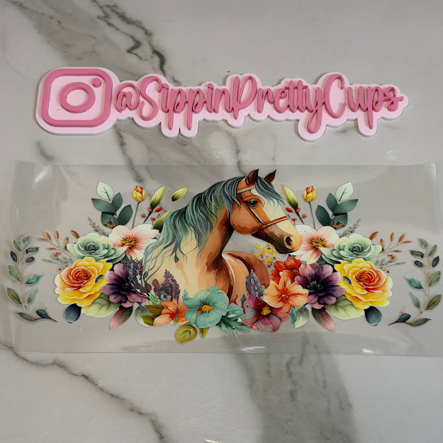 Western / Horse and Flowers