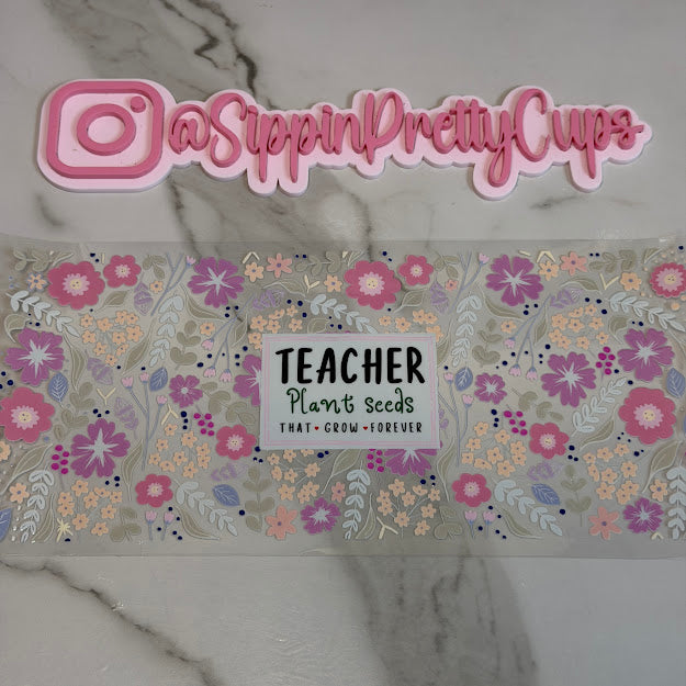Teachers / Teacher Plant Seeds that grow forever Pink flowers
