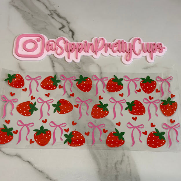 Strawberries / Strawberries and Pink Bows