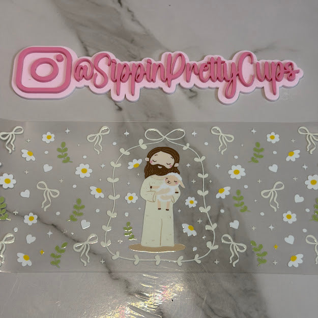 Religious / Jesus and Lamb flowers and Bows
