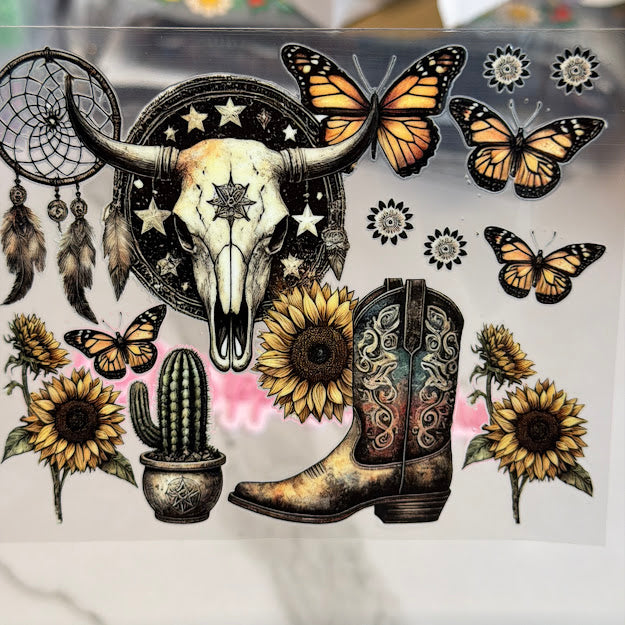 Western / Western themed items Boots and Flowers