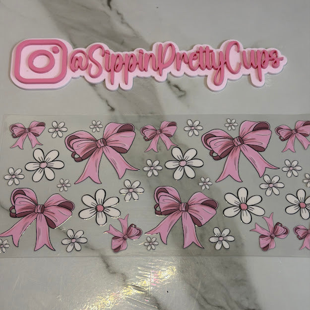Bows / Pink Bows and White Flowers