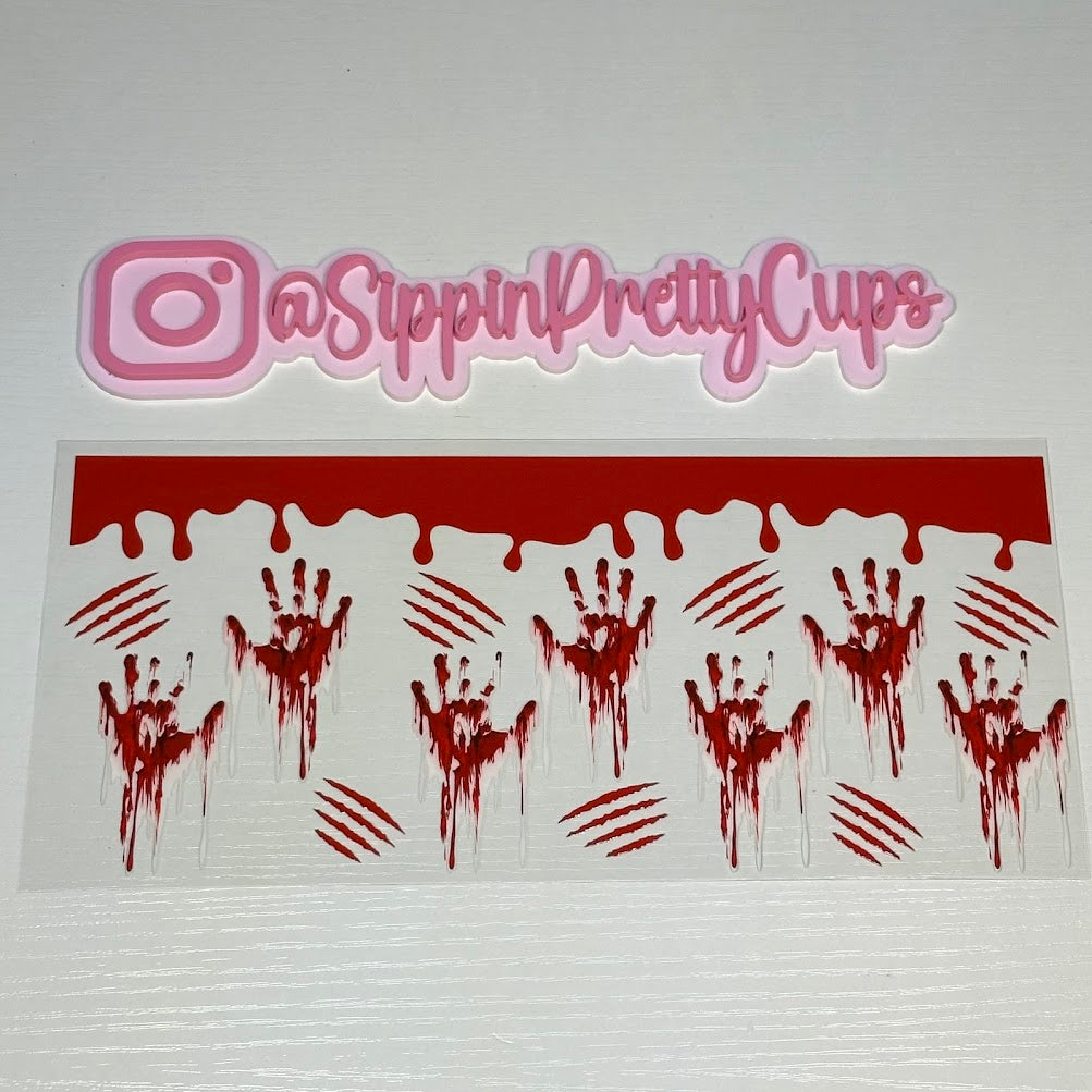 Halloween / Smeared Bl00d hand prionts Drip