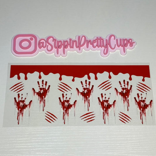 Halloween / Smeared Bl00d hand prionts Drip