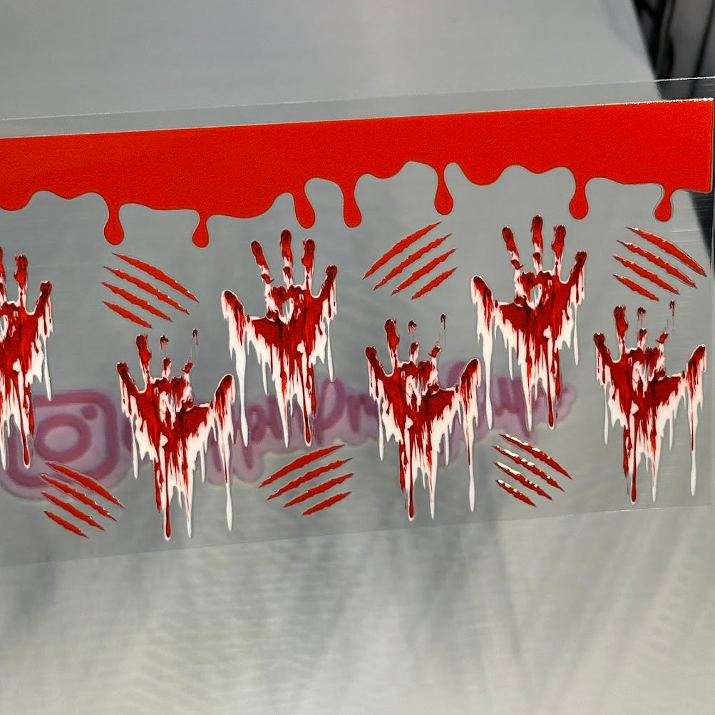 Halloween / Smeared Bl00d hand prionts Drip