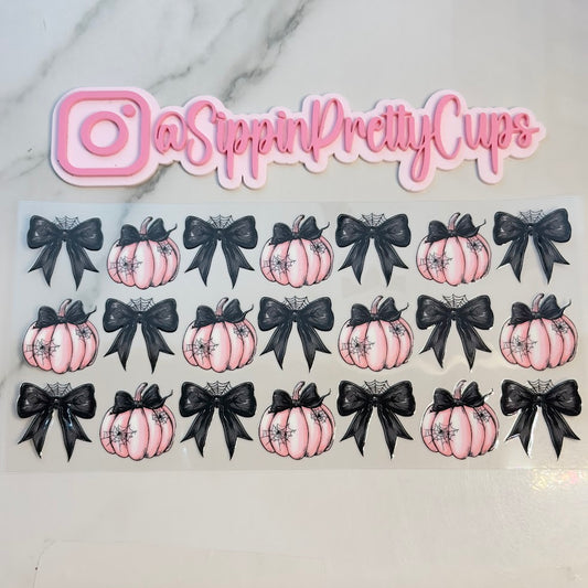 Halloween / Pink Pumpkin Black Bows