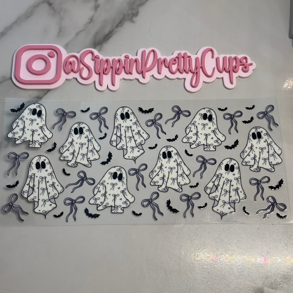 Halloween / Gray Bows Ghosts