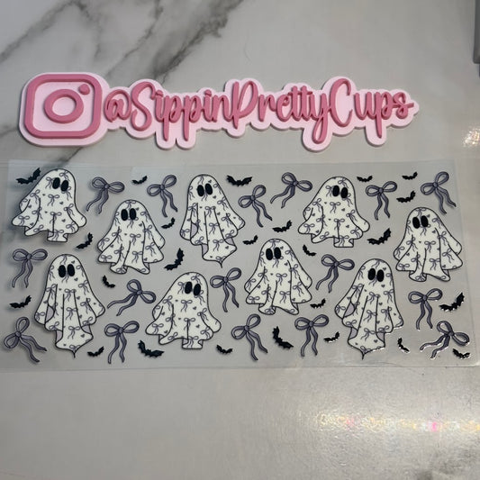 Halloween / Gray Bows Ghosts
