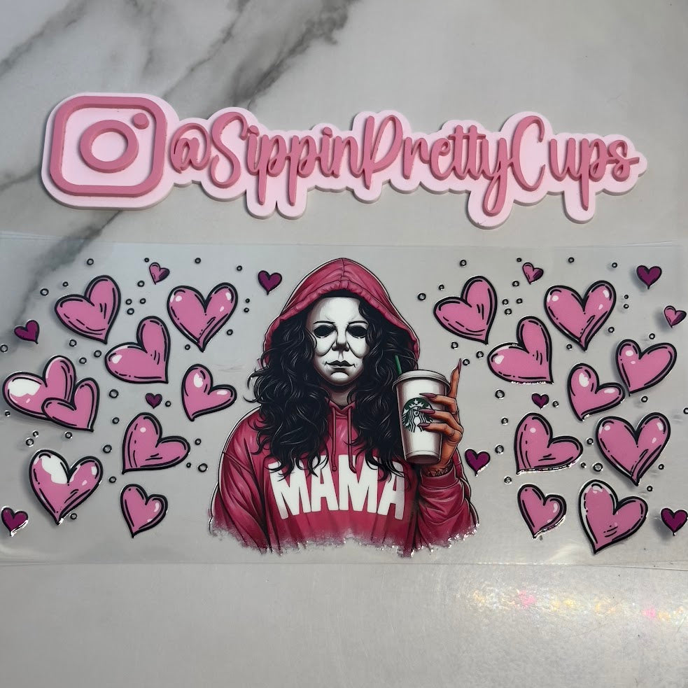 Halloween / Jason pink heart Mama Coffee Hearts