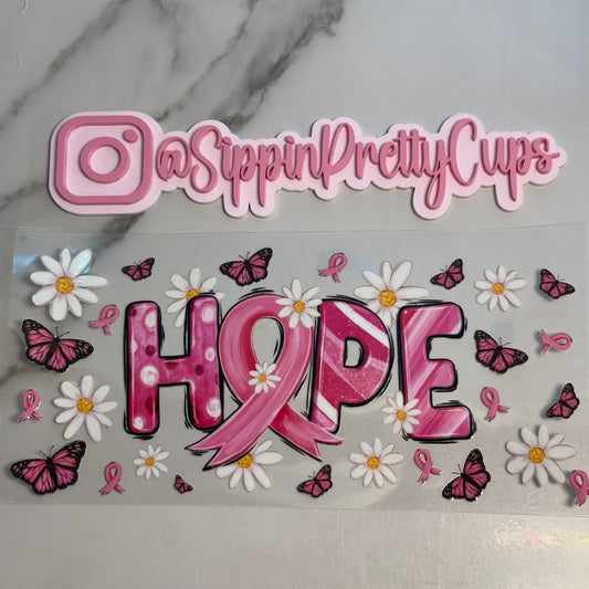 Breast Cancer /  HOPE Butterflies and Flowers
