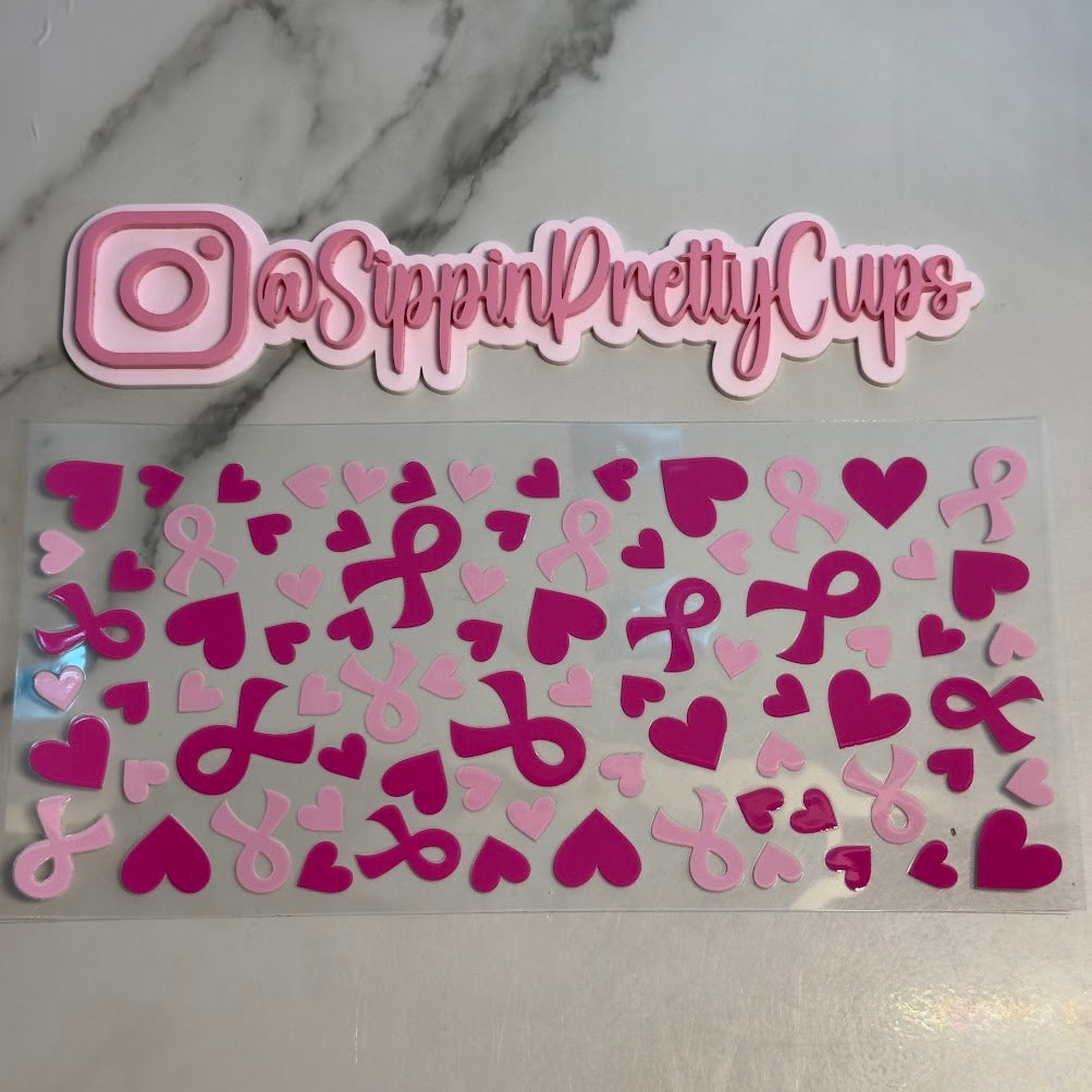 Breast Cancer /  Breast Cancer Bows and Hearts