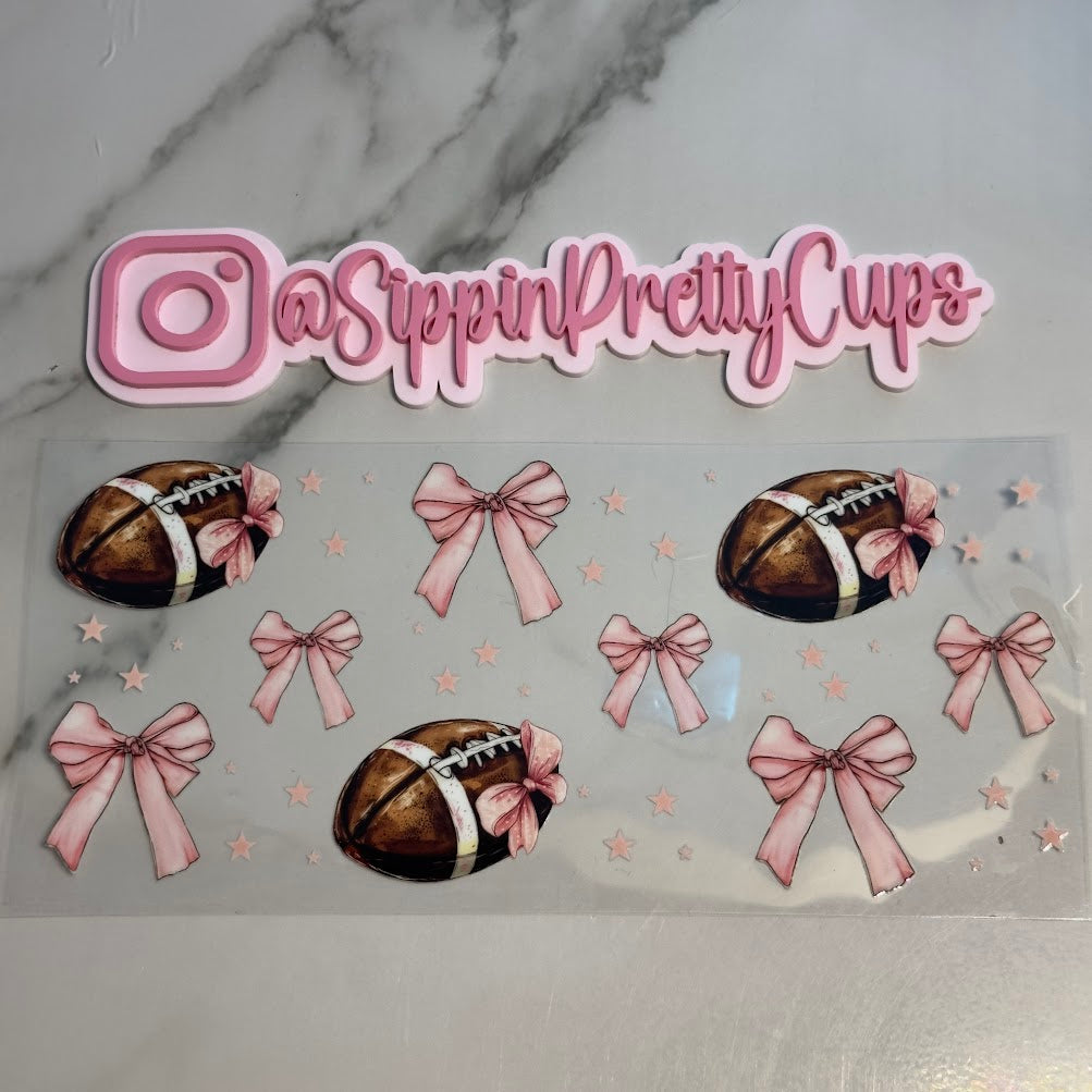 Sports /  Pink Bows  Girly Football