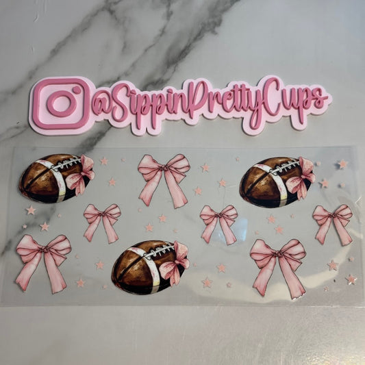 Sports /  Pink Bows  Girly Football