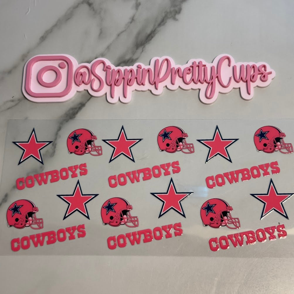 Sports /  Hot Pink Cowboys Football Team