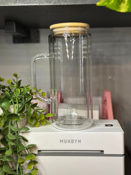 20oz Double-Wall Glass Tumbler with Handle