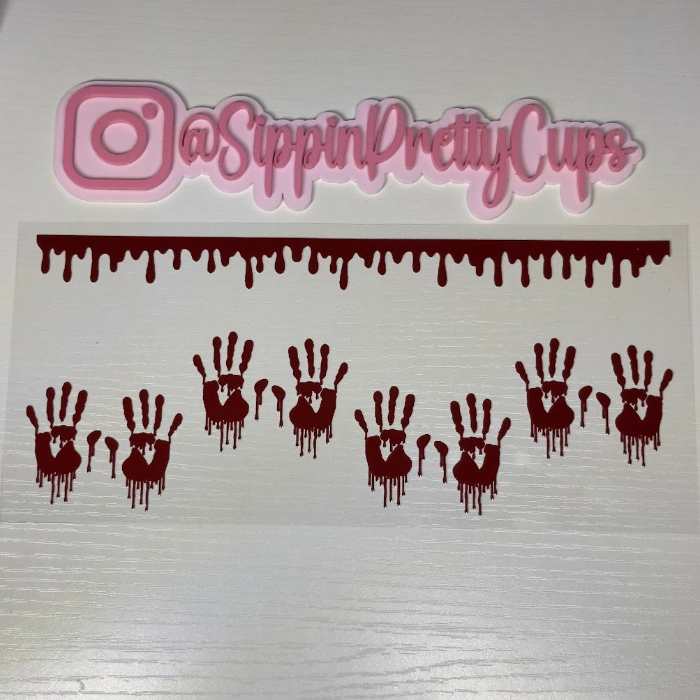 Halloween / Hand Prints and Drip