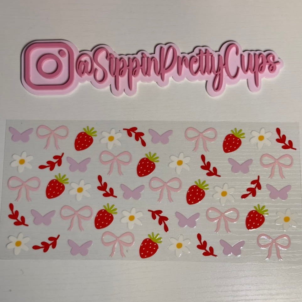 Strawberries  and butterflies