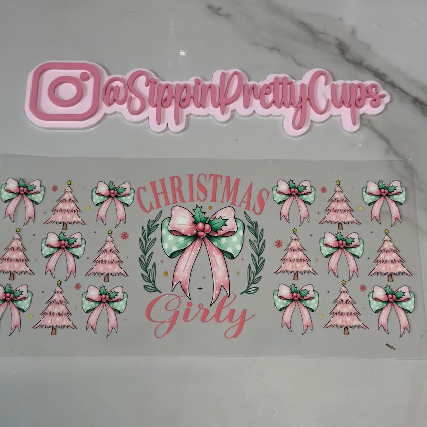 Christmas / Christmas Girly Pink Trees and Bows