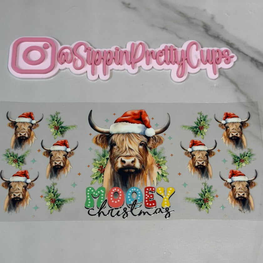 Christmas / Mooey Christmas Highland Cow Santa Hat