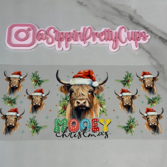 Christmas / Mooey Christmas Highland Cow Santa Hat