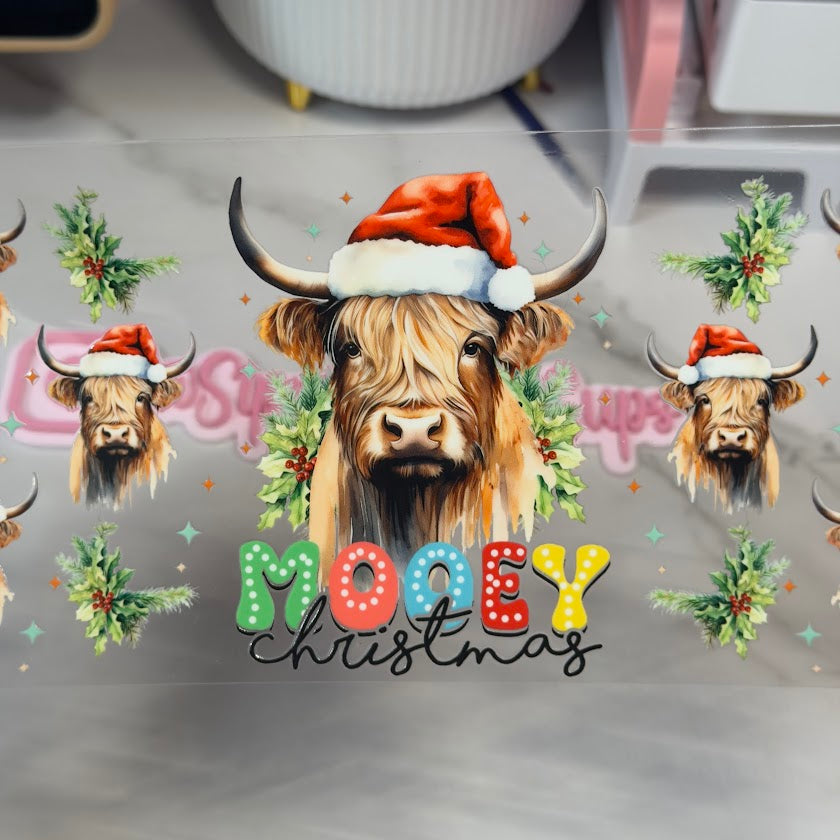 Christmas / Mooey Christmas Highland Cow Santa Hat