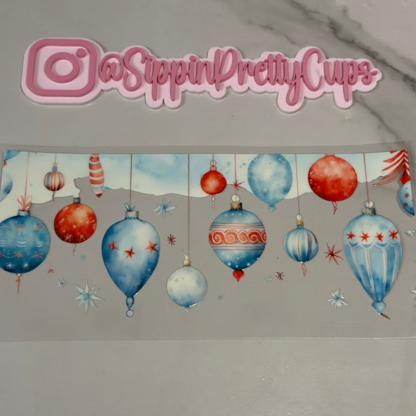 Christmas / Blue & Red Christmas Ornaments