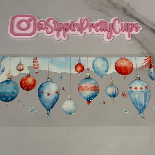 Christmas / Blue & Red Christmas Ornaments