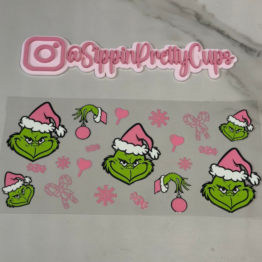 Christmas / Grinch Pink Ornament and Candy