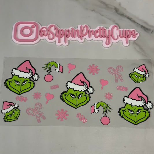 Christmas / Grinch Pink Ornament and Candy