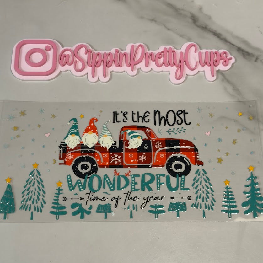 Christmas / Most Wonderful Time of the Year Gnome Red Truck