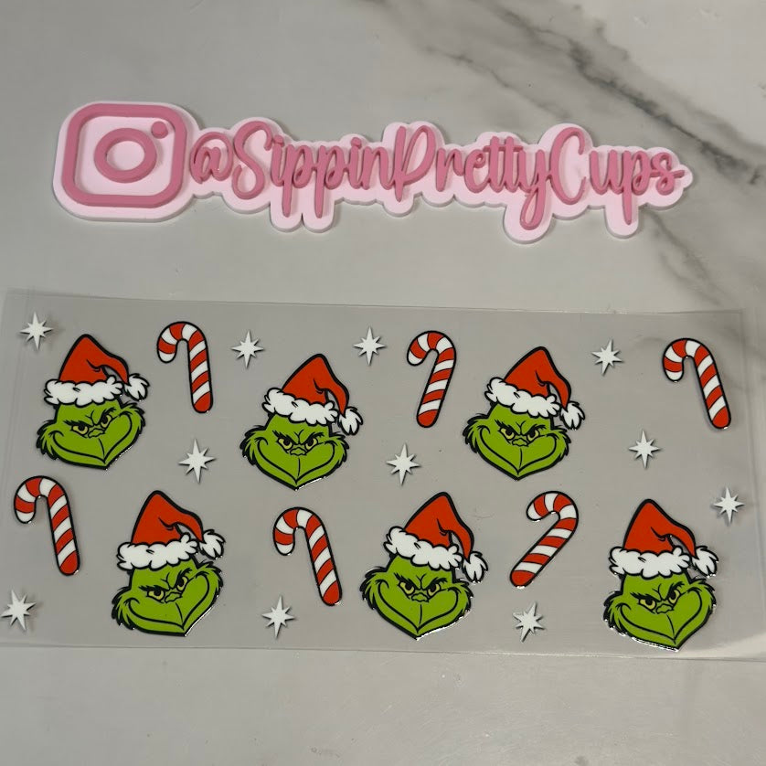 Christmas / Grinch Red and White Candy Cane