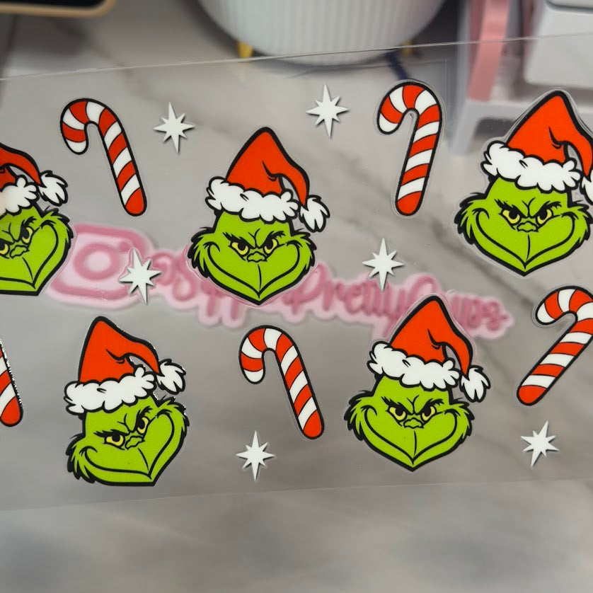 Christmas / Grinch Red and White Candy Cane