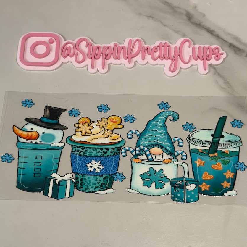 Christmas / Blue Gnome Drinks Snowmen