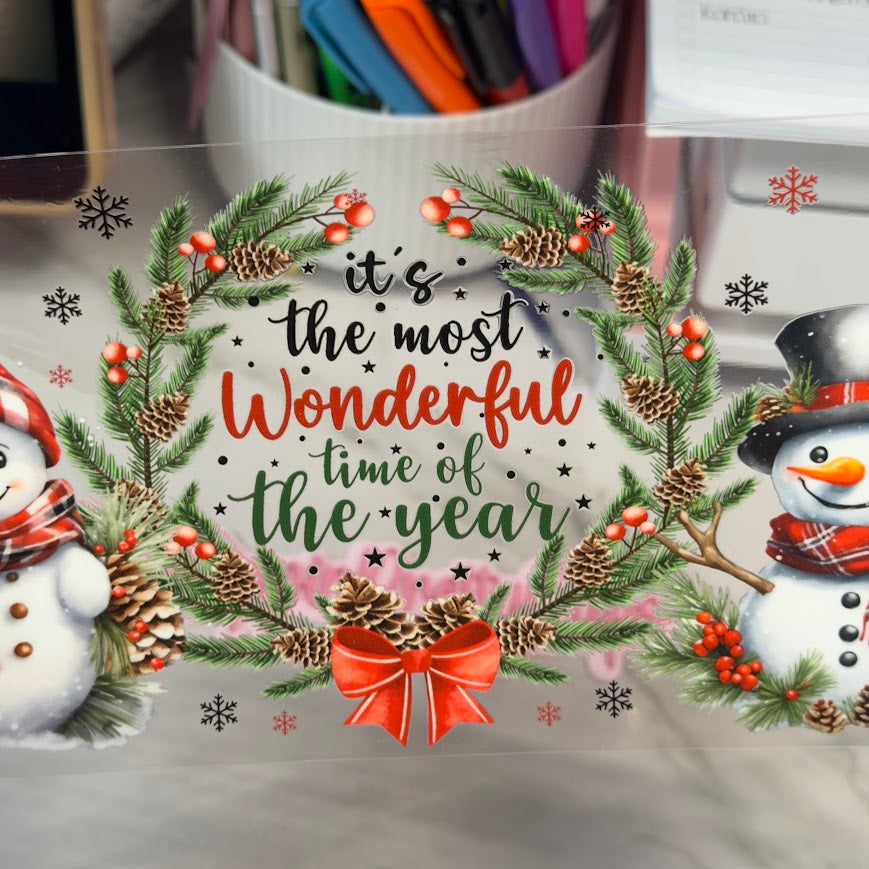 Christmas / Most Wonderful time of the Year 2 Snowmen Wreath