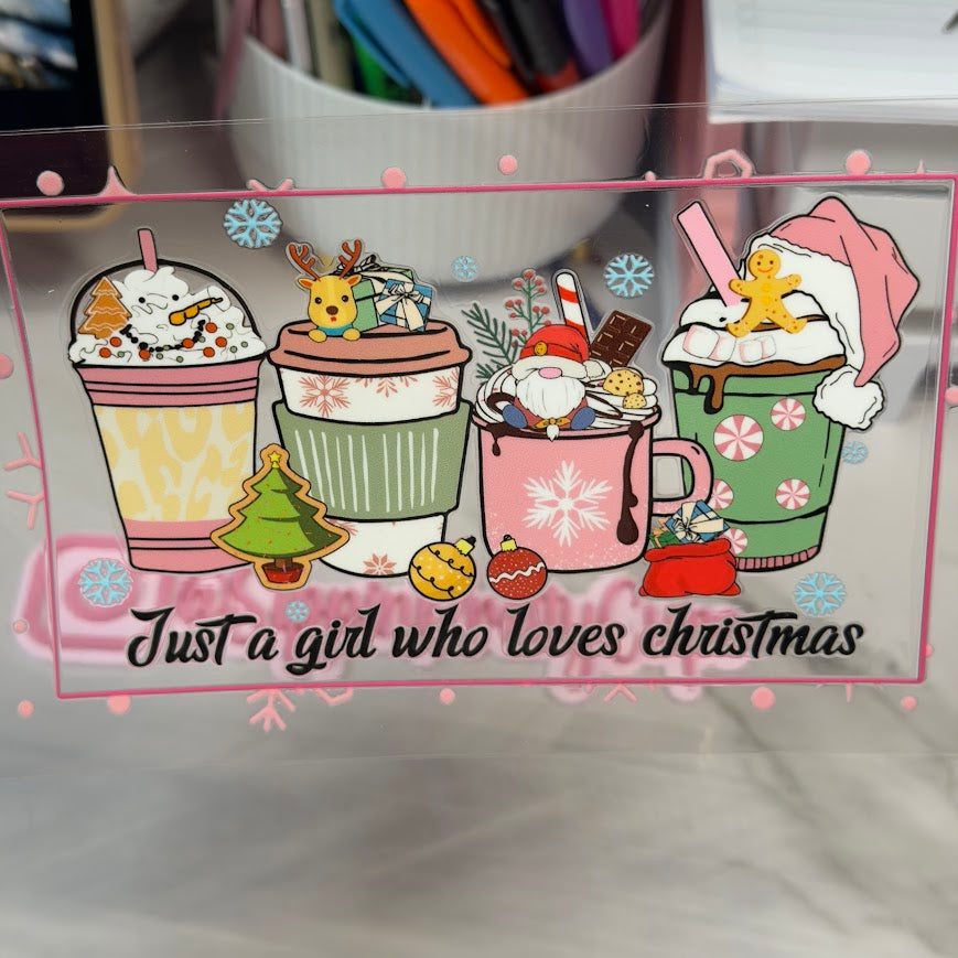 Christmas / Just a girl who loves Christmas Pink and Drinks