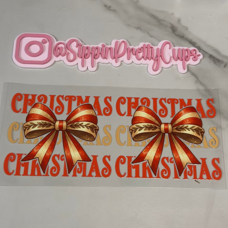 Christmas / Christmas Red and Gold Bow