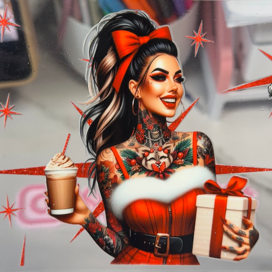 Christmas / Merry Christmas Tattooed Woman Present