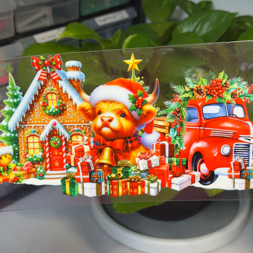 Christmas / Highland Cow Truck Presents