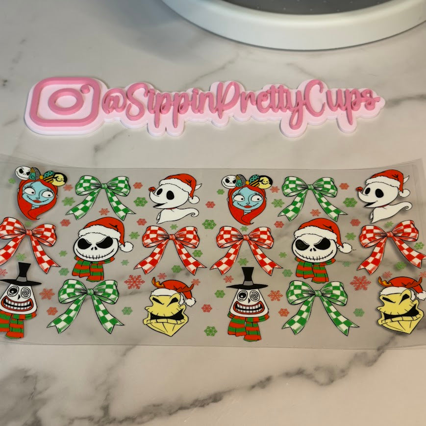 Christmas / Nightmare Before Christmas and Green Red Bows