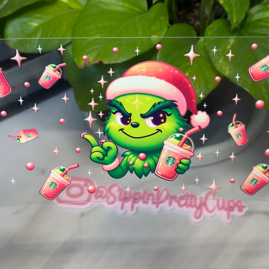 Christmas /  Grinch Starbies Drink Stars