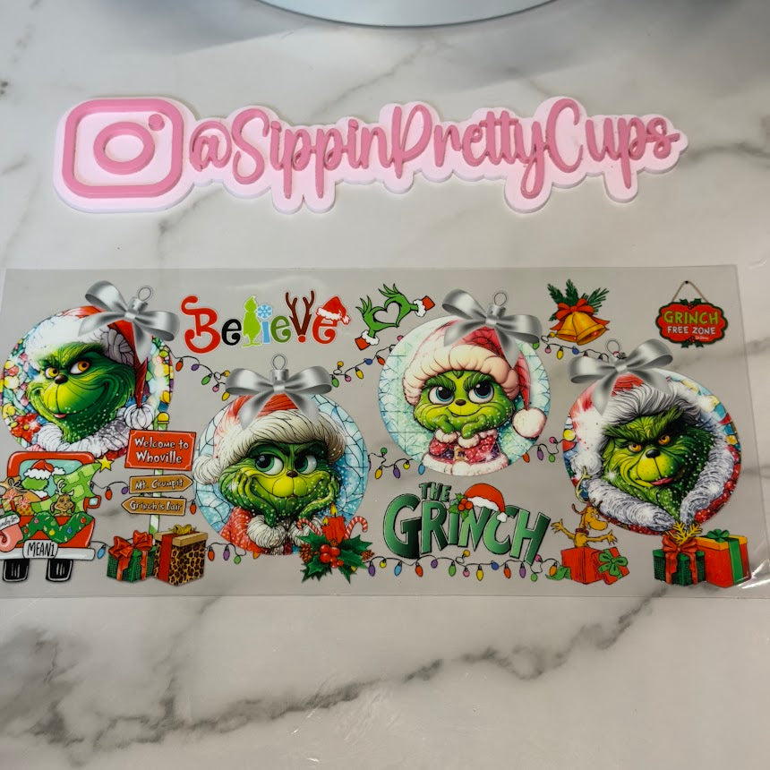 Christmas /  Baby Grinch ornaments Believe Whoville