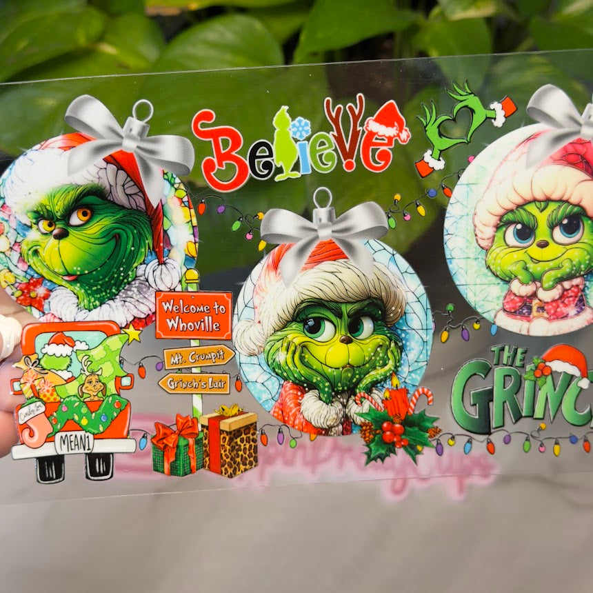 Christmas /  Baby Grinch ornaments Believe Whoville