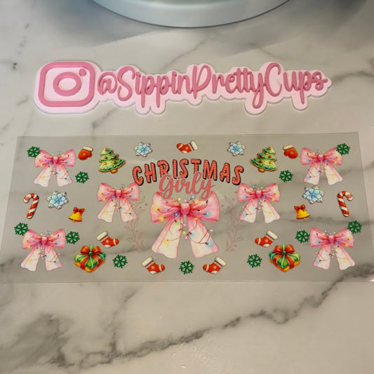 Christmas / Christmas Girly Pink Bow