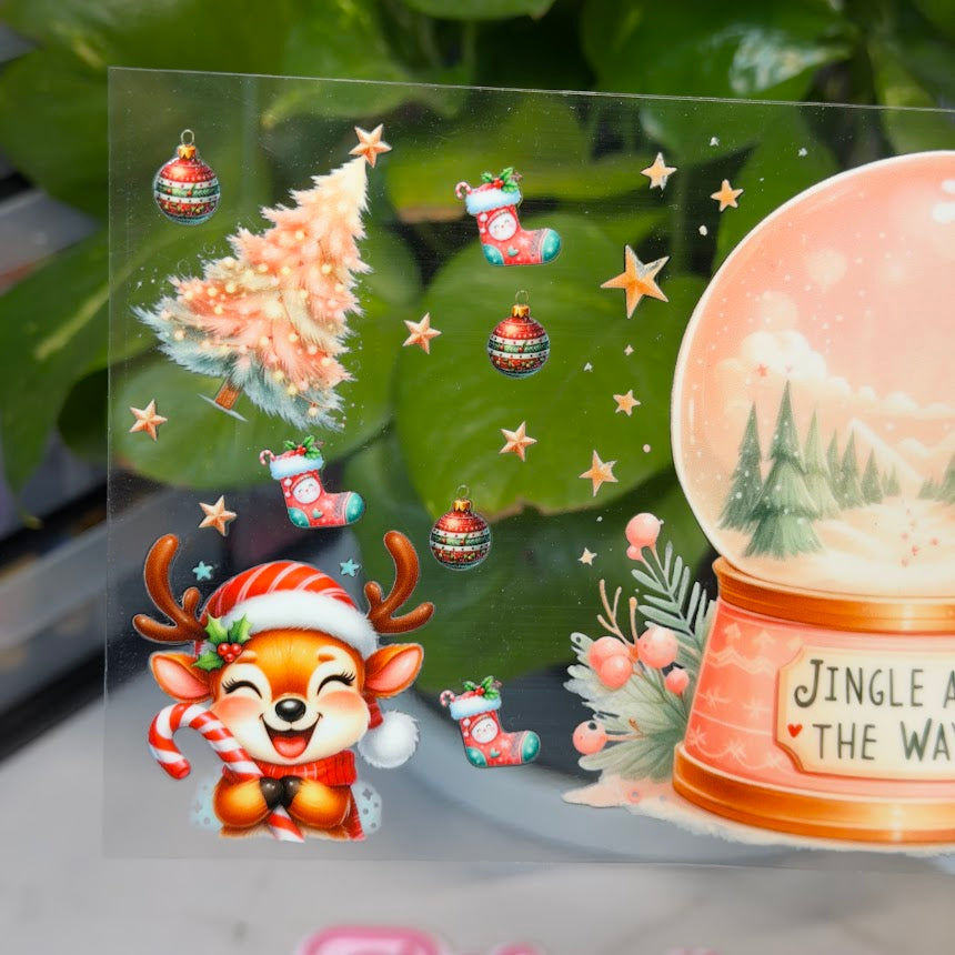 Christmas / Snowglobe Jingle All The Way Pink